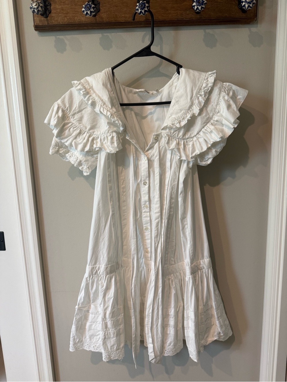 Sandy Liang Toki White Cotton Dress